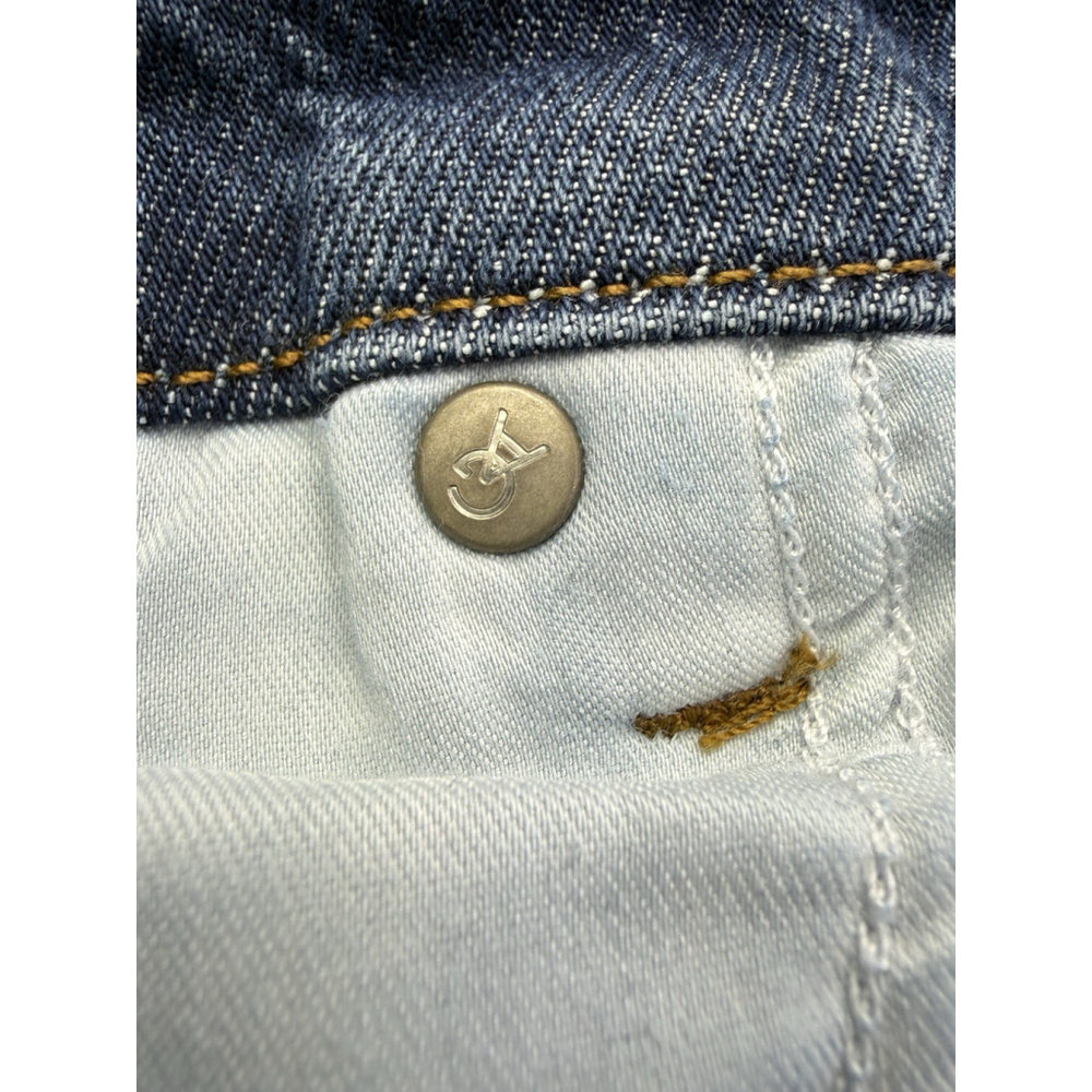 Good American Good Boy Split Hem High Waisted Straight Leg Jeans 15 Plus 32x32 - Picture 10 of 11